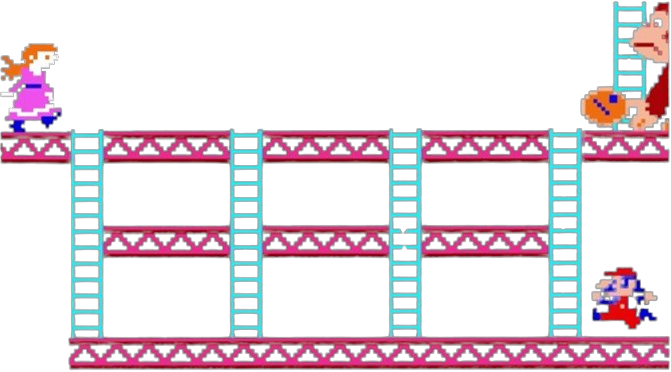 Chemin de mario sur un quadrillage 3 x 4